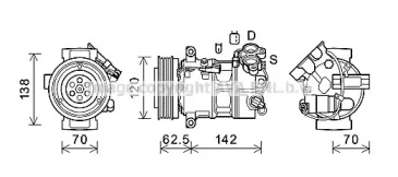 AVA QUALITY COOLING vok191 -  Компрессор, кондиционер